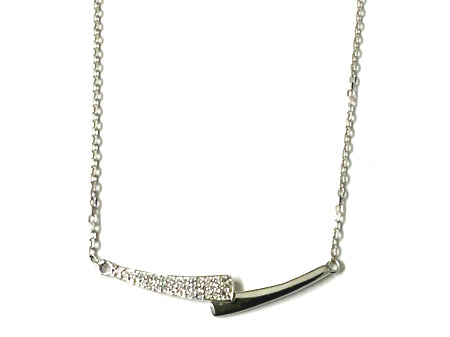 A White Gold Cz Necklace
