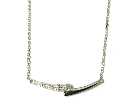 A White Gold Cz Necklace