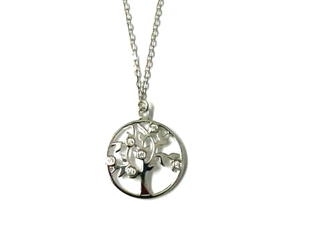 A White Gold Cz Necklace