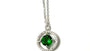 A White Gold Emerald Cz Necklace