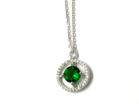 9 CT White Gold Emerald Cz Earring.