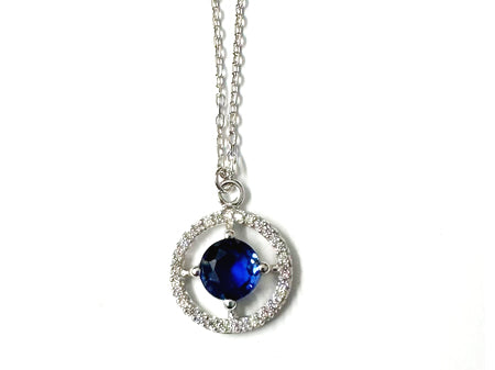 9 CT White Gold Sapphire Cz Earring.