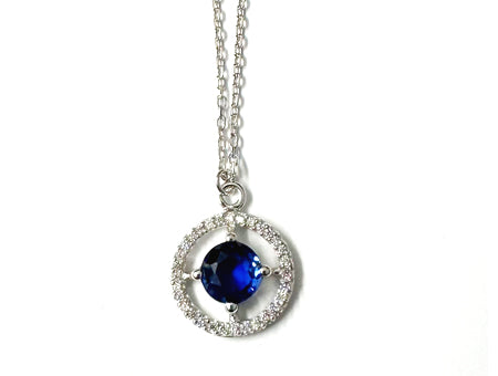 9 CT White Gold Sapphire Cz Earring.
