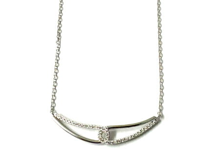 A White Gold Cz Necklace