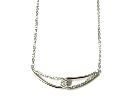 A White Gold Cz Necklace