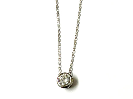A White Gold Cz Necklace