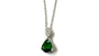 A White Gold Emerald Cz Necklace