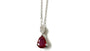 A White Gold Ruby Cz Necklace