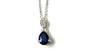 A White Gold Sapphire Cz Necklace