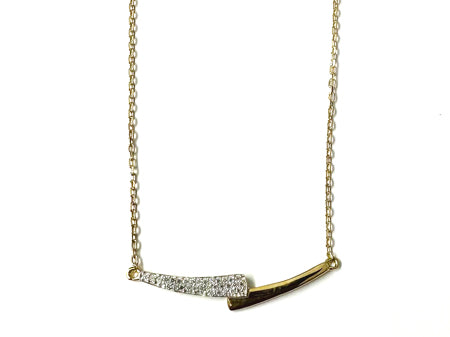 A Yellow Cz Gold Necklace