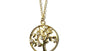 A Yellow Gold Cz Necklace