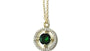 A Yellow Gold Emerald Cz Necklace