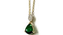 A Yellow Gold Emerald Cz Necklace