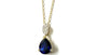A Yellow Gold Sapphire Cz Necklace