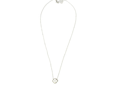 Silver 4 Leaf Clover Necklace.