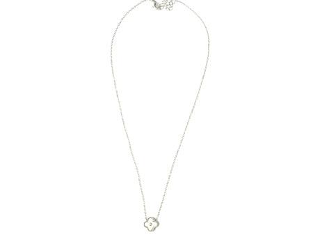 Silver 4 Leaf Clover Necklace.