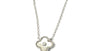 Silver 4 Leaf Clover Necklace.