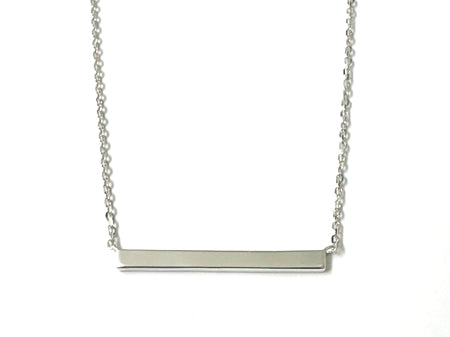 2 Sided Silver Bar Necklace.