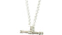 24mm x 4mm Silver T Bar Necklace.