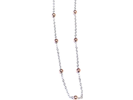 Simply Silver Rose Plated Necklace.