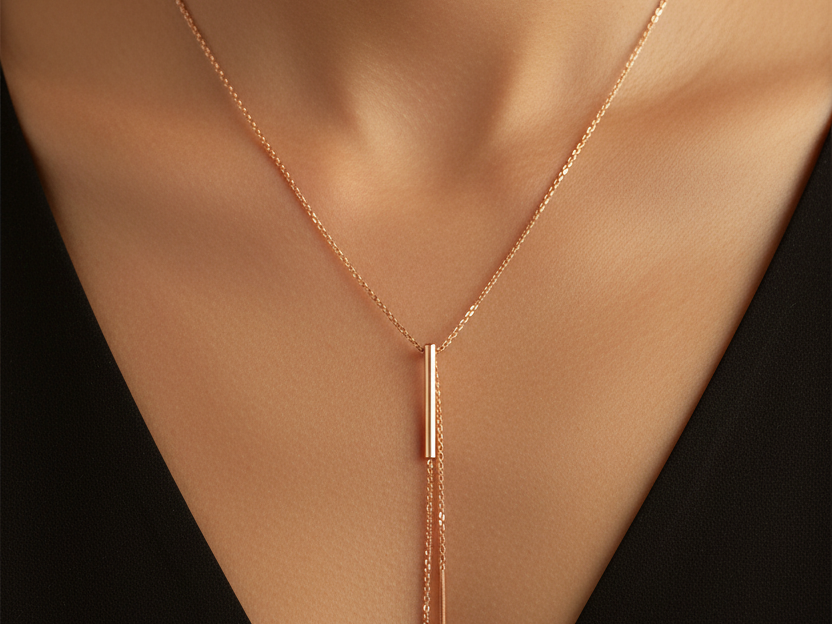 Silver with Rose Gold Plate Necklace