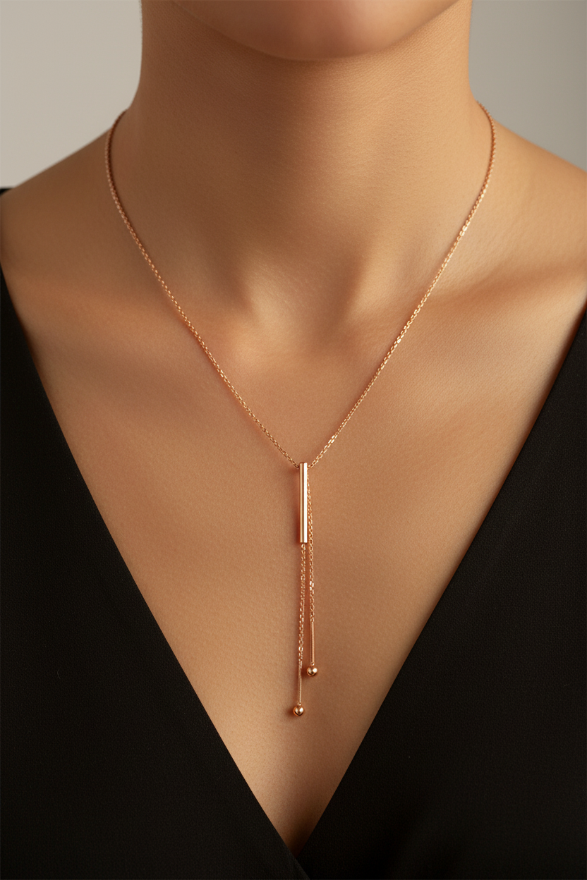 Silver with Rose Gold Plate Necklace