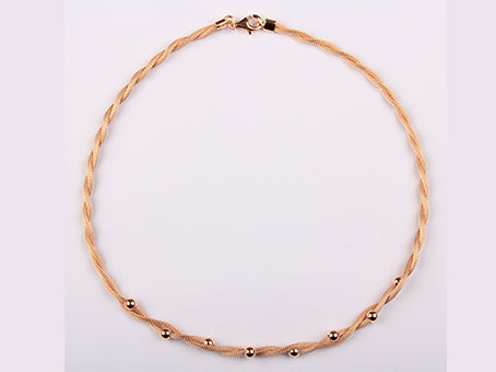 Silver with Rose Gold Plate Necklace