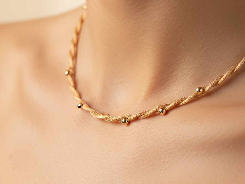 Silver with Rose Gold Plate Necklace