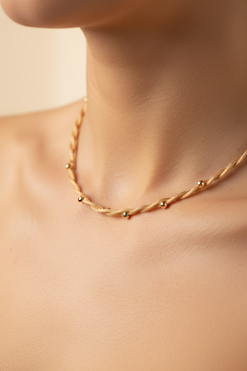 Silver with Rose Gold Plate Necklace