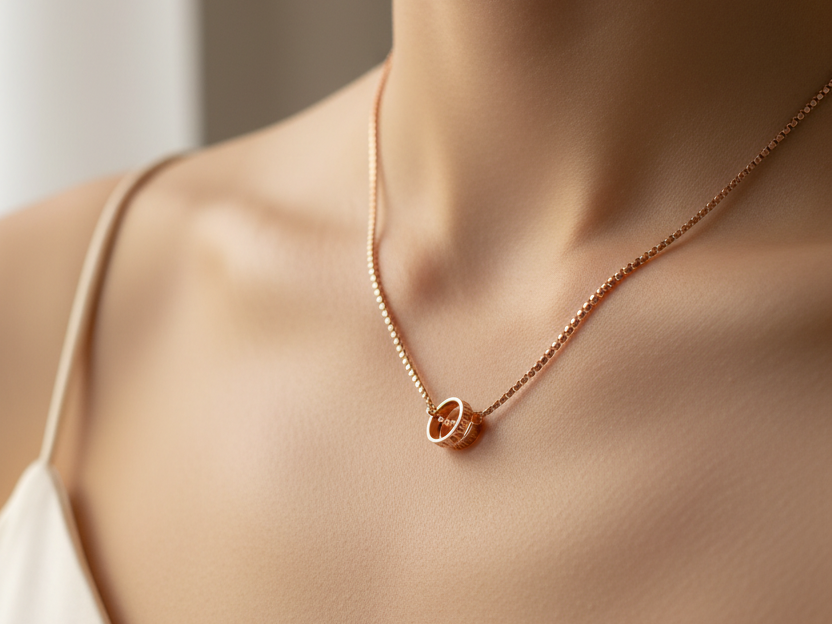 Silver with Yellow Gold Plate Necklace