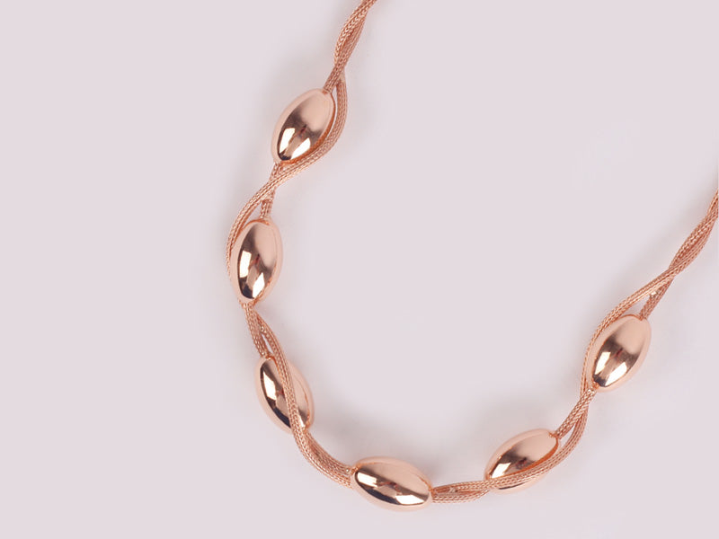 Silver with Rose Gold Plate Necklace