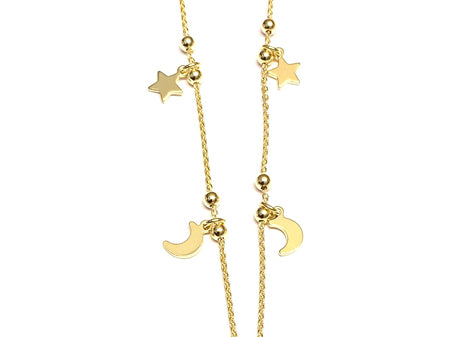 A Simply Silver Yellow Gold Plated Necklace.