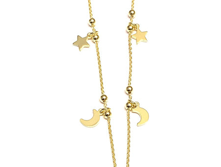 A Simply Silver Yellow Gold Plated Necklace.