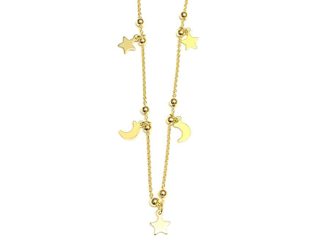 A Simply Silver Yellow Gold Plated Necklace.
