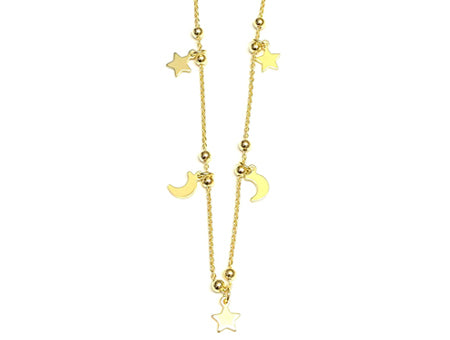 A Simply Silver Yellow Gold Plated Necklace.