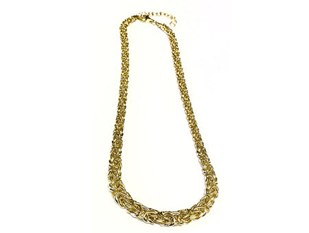 New Simply Silver Yellow Gold Plated Necklace.