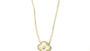 Yellow Plated on Silver 4 Leaf Clover Necklace.