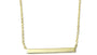 2 Sided Yellow Plated on Silver Bar Necklace.