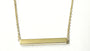 4 Sided Yellow Plated on Silver Bar Necklace.