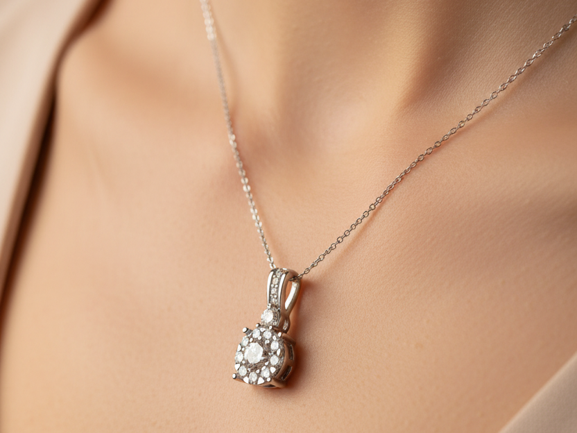 9 CT Yellow Gold Pendant And Earring Set.