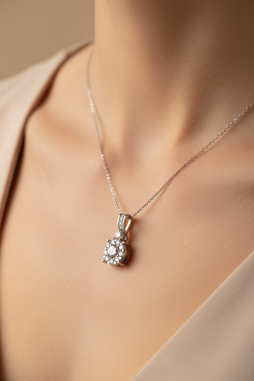 9 CT Yellow Gold Pendant And Earring Set.
