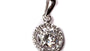 9ct White Gold Pendant And Earring Set Chained.