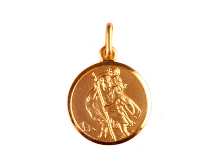 St Christopher’s 9 Ct Yellow Gold Medal Medium 2.6gms