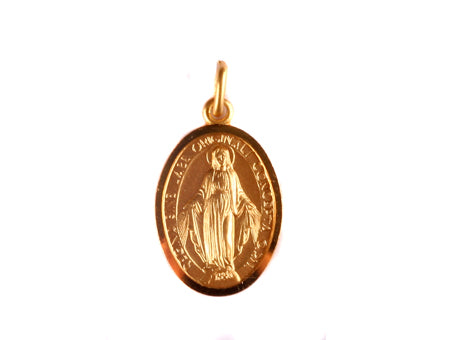 9 Ct Yellow Gold Small Miraculous Medal