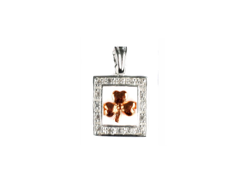 Shamrock Rose Plated Pendant