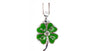 Green Enamel With White CZ Stone Love Pendant