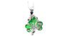 Green Enamel With CZ Stone Pendant