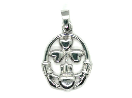 Shamrock Claddagh Pendant