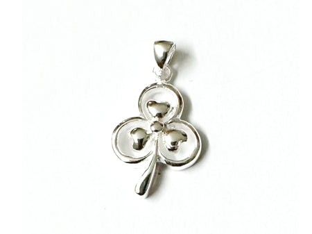 Celtic Silver Shamrock Pendant