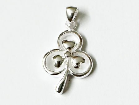 Celtic Silver Shamrock Pendant